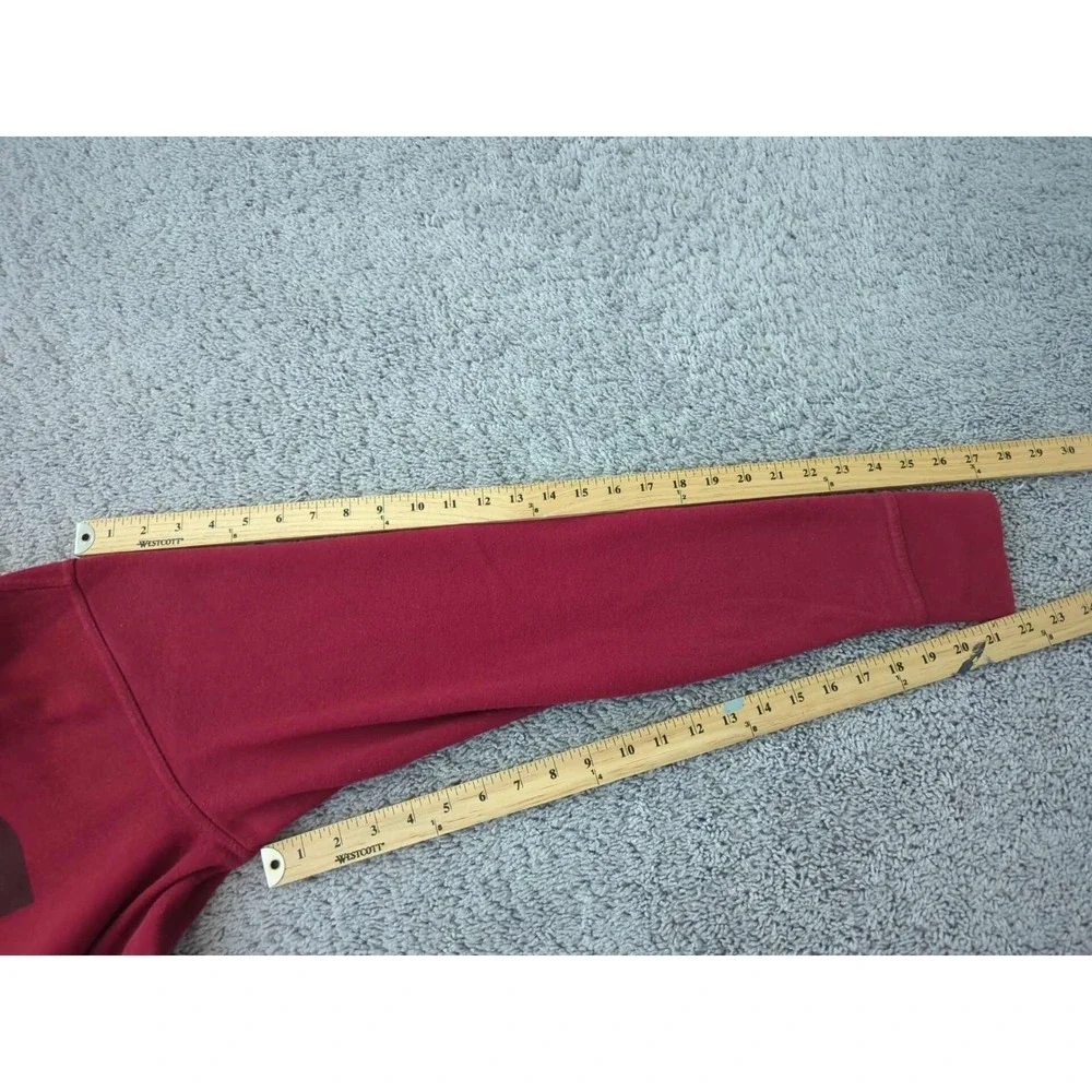 The North Face Hoodie Mens M Red Long Sleeve Full Zip Logo‎ Drawstring Outdoor
